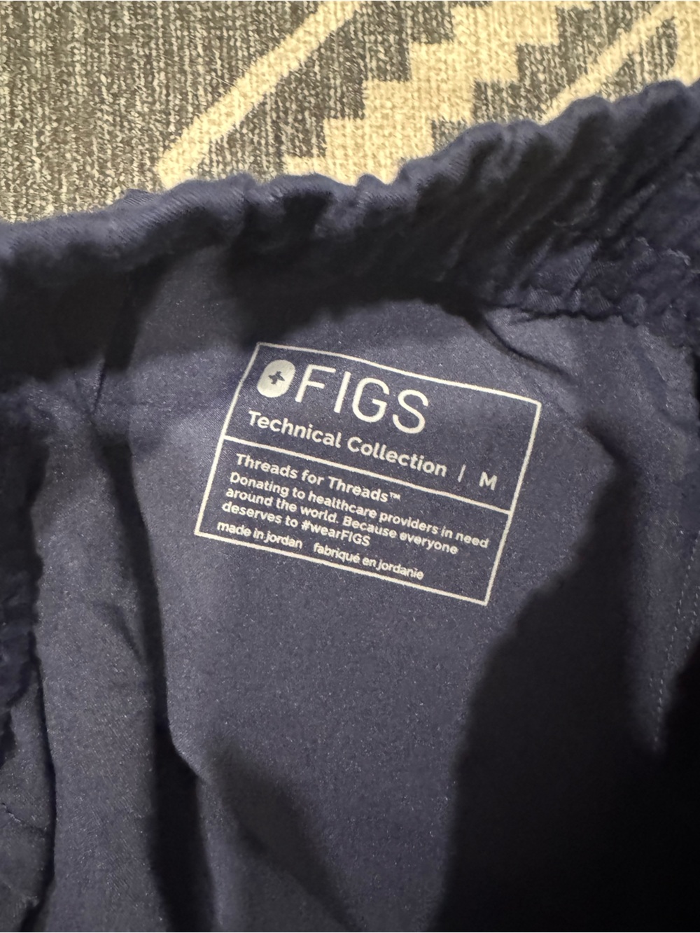 Figs Scrubs Navy Cargo Jogger Pants - Picture 2 of 2